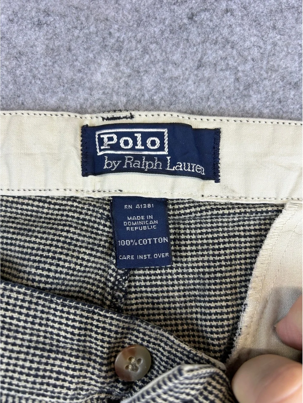Ralph Lauren Dress Trouser Pants 34x32 Brown Houndstooth Old Money Preppy VTG